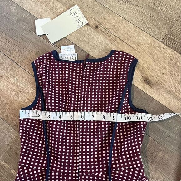 Us Angels Girl's Dotted
Jacquard Dress Wine Size 7 - Picture 4 of 6